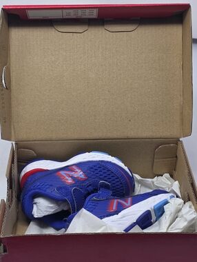 New Balance Bungee Lace Infant/Toddler Size 3 Navy Blue Wide Shoes NIB